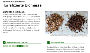 Steckbrief Torrefizierte Biomasse